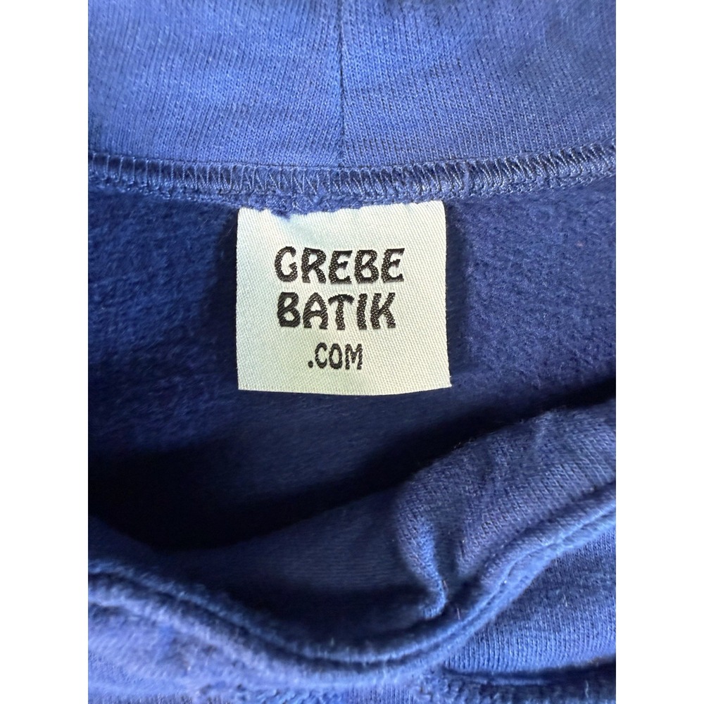 Crebe Batik‎ Hand Dyed Moose Sweatshirt  Pullover Small USA Made Purple Blue S - Picture 3 of 9